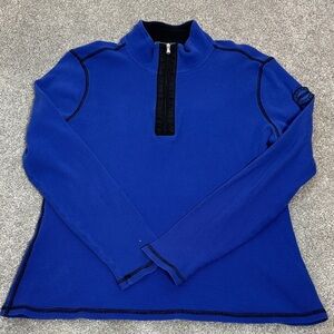 Women's Lauren by Ralph Lauren Active sporty Blue Half-Zip Henley